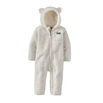 Patagonia Kid's Furry Friends Bunting In Birch White In Neutral