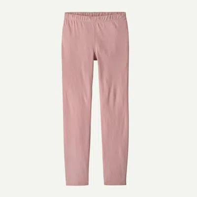 Patagonia Kids' Capilene® Midweight Bottoms In Fuzzy Mauve In Pink
