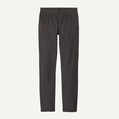 Patagonia Kids' Capilene® Midweight Bottoms In Ink Black