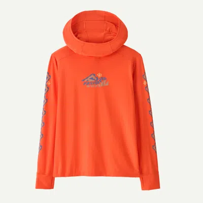 Patagonia Kids' Capilene® Silkweight Hoody In Orange Peel