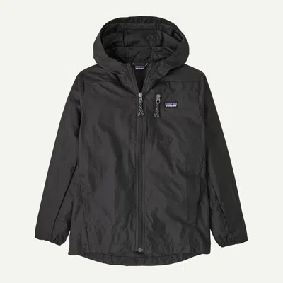Patagonia Kids' Houdini® Windbreaker Jacket In Black