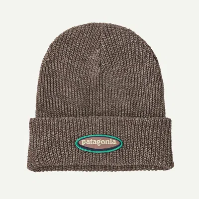 Patagonia Kids' Logo Beanie In Den Brown