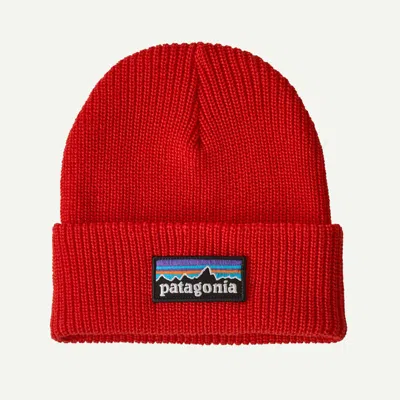 Patagonia Kids' Logo Beanie In Sizzle Red