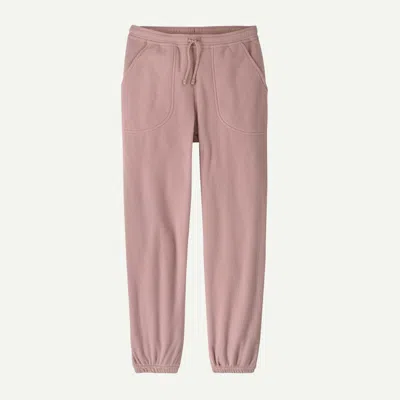Patagonia Kids' Micro D® Fleece Joggers In Fuzzy Mauve In Pink