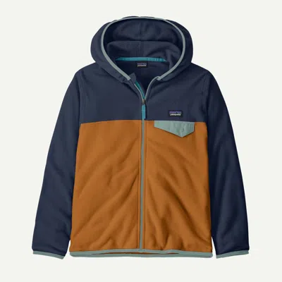 Patagonia Kids' Micro D® Snap-t® Fleece Jacket In Cinnamon Brown In Blue