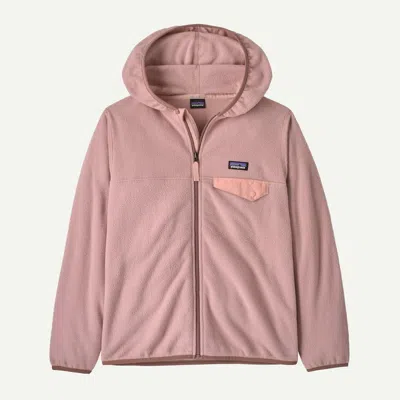 Patagonia Kids' Micro D® Snap-t® Fleece Jacket In Fuzzy Mauve In Pink