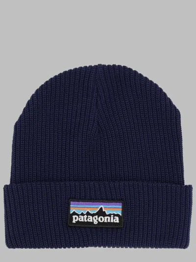 Patagonia Kids Mini Logo Beanie Hat In Blue