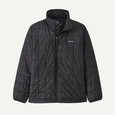 Patagonia Kids' Nano Puff® Brick Quilt Insulated Jacket In Black
