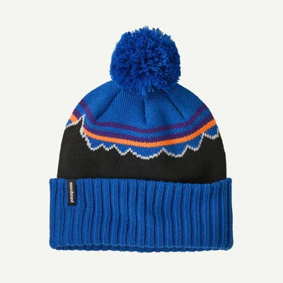 Patagonia Kids' Powder Town Ski Beanie In P6 Blue In Multi