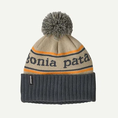 Patagonia Kids' Powder Town Ski Beanie In Weathered Stone In Multi