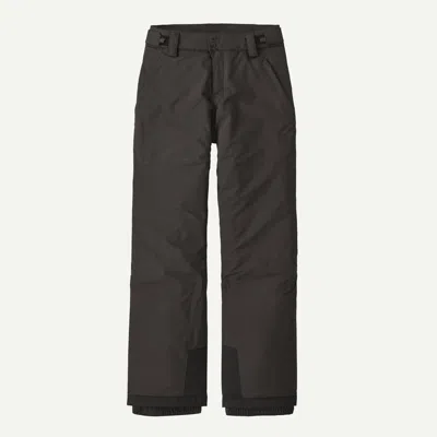 Patagonia Kids' Powder Town Snow Pants In Black In Green