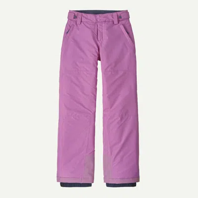 Patagonia Kids' Powder Town Snow Pants In Brisk Purple