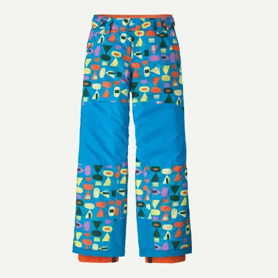 Patagonia Kids' Powder Town Snow Pants In Uplift Blue In Multi