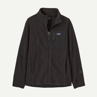 Patagonia Kids' R1® Air Full-zip Fleece Jacket In Black
