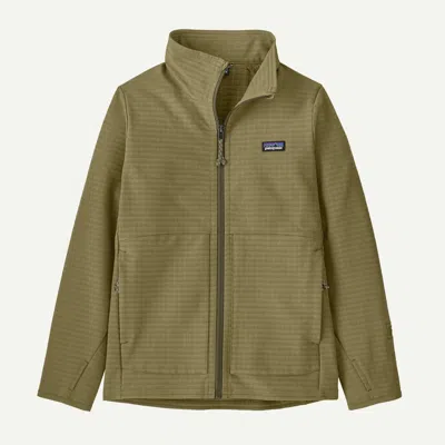Patagonia Kids' R1® Techface Jacket In Tent Green