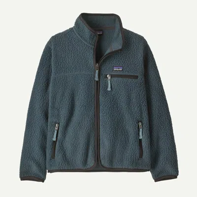 Patagonia Kids' Retro Pile Fleece Jacket In Summit Blue