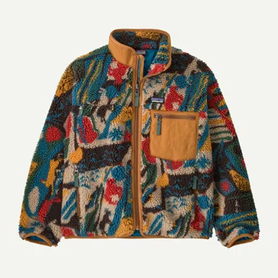 Patagonia Kids' Retro-x® Fleece Jacket In Den Brown In Multi