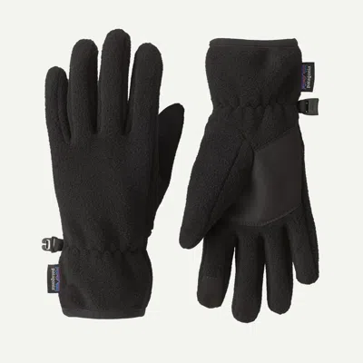 Patagonia Kids' Synchilla™ Fleece Gloves In Black Solid