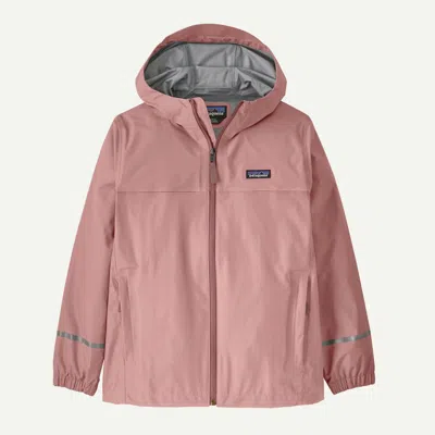 Patagonia Kids' Torrentshell 3l Rain Jacket In Fuzzy Mauve In Pink