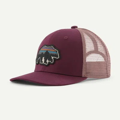 Patagonia Kids' Trucker Hat In Berry Fig In Burgundy