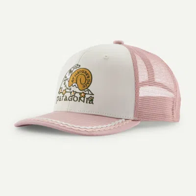 Patagonia Kids' Trucker Hat In Birch White In Pink