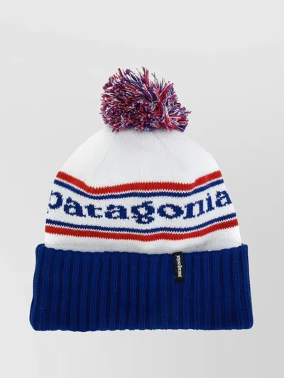 Patagonia Knitted Hat Pompom Detail In Blue