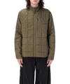 Patagonia Quilted Jacket High Collar Zippered Pocket In Green