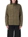 Patagonia Quilted Jacket High Collar Zippered Pocket In Green