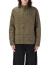 Patagonia Quilted Jacket High Collar Zippered Pocket In Basin Green