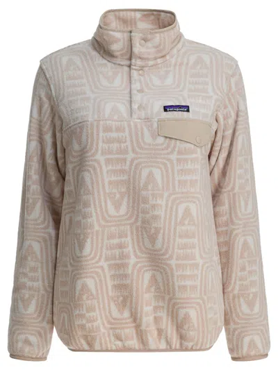 Patagonia Lightweight Synchilla Snap-t Fleece Jackets And Coats Beige In Neutral