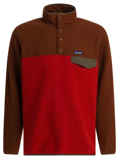 Patagonia Lightweight Snap-t Fleece Jacket Design In Multi