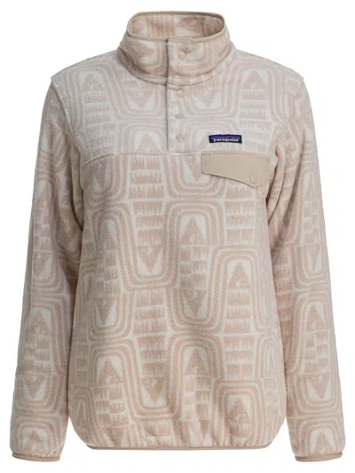 PATAGONIA LIGHTWEIGHT SYNCHILLA SNAP-T FLEECE JACKETS AND COATS BEIGE
