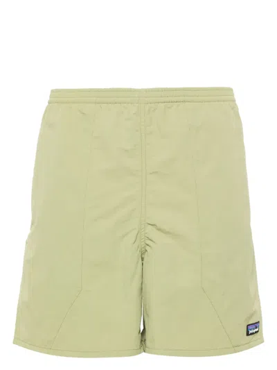 Patagonia Logo-appliqué Swim Shorts In 绿色