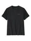 Patagonia Logo-embroidery Cotton T-shirt In Black
