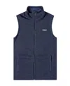 Patagonia Fleece Vest With High Collar And Pockets In Blue