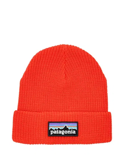 Patagonia Kids' Logo-patch Beanie In Red