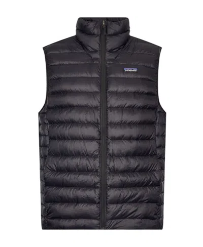 Patagonia Logo-patch Feather-down Gilet In Black