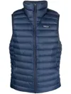 Patagonia Logo-patch Feather-down Gilet In Blue