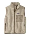 Patagonia Logo-patch Fleece Vest In Brown