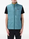Patagonia Quilted Lightweight Sleeveless Vest Pockets In Blue