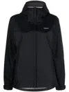 Patagonia Logo-patch Hooded Bomber Jacket In Black