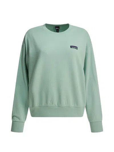 Patagonia Logo-patched Crewneck Sweatshirt In Green