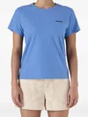 Patagonia Mens P-6 Logo Responsibili Crewneck Cotton-blend T-shirt Abundant Blue Xl In Blue