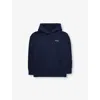 Patagonia Logo Text-print Cotton Hoody 5-14 Years In P-6 Logo: New Navy