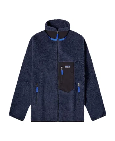 Patagonia Logo Zipper Casual Jacket In Black