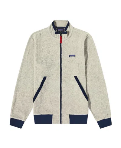 Patagonia Logo Zipper Casual Jacket In Nude