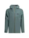 Patagonia Waterproof 3-layer Boulder Fork Jacket With Adjustable Features In Green