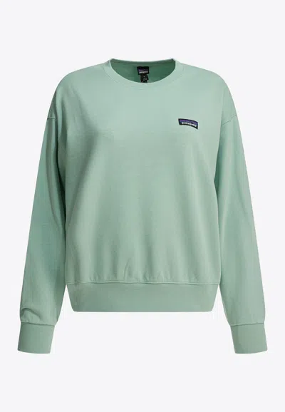 Patagonia Logo-patched Crewneck Sweatshirt In Green