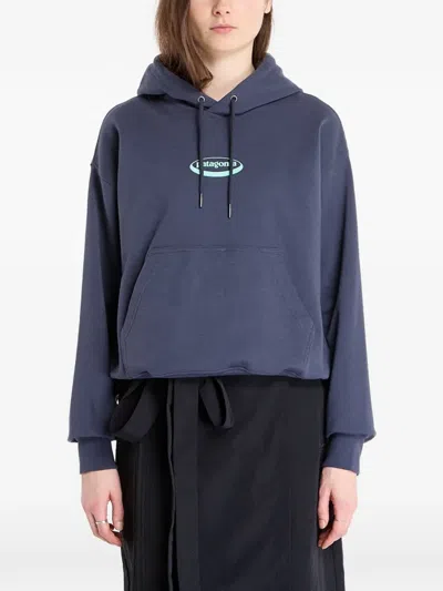 Patagonia Logo-print Drawstring Hoodie In Blue