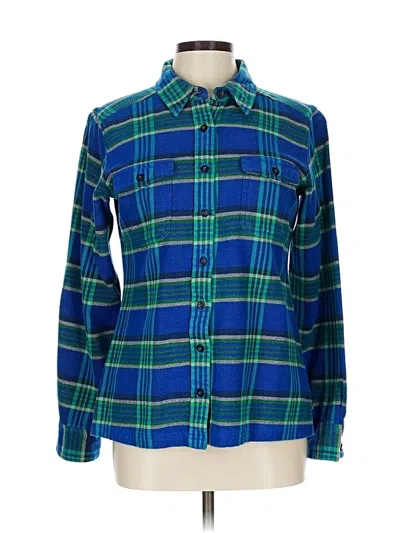 Pre-owned Patagonia Long Sleeve Button Down Shirt In Blue